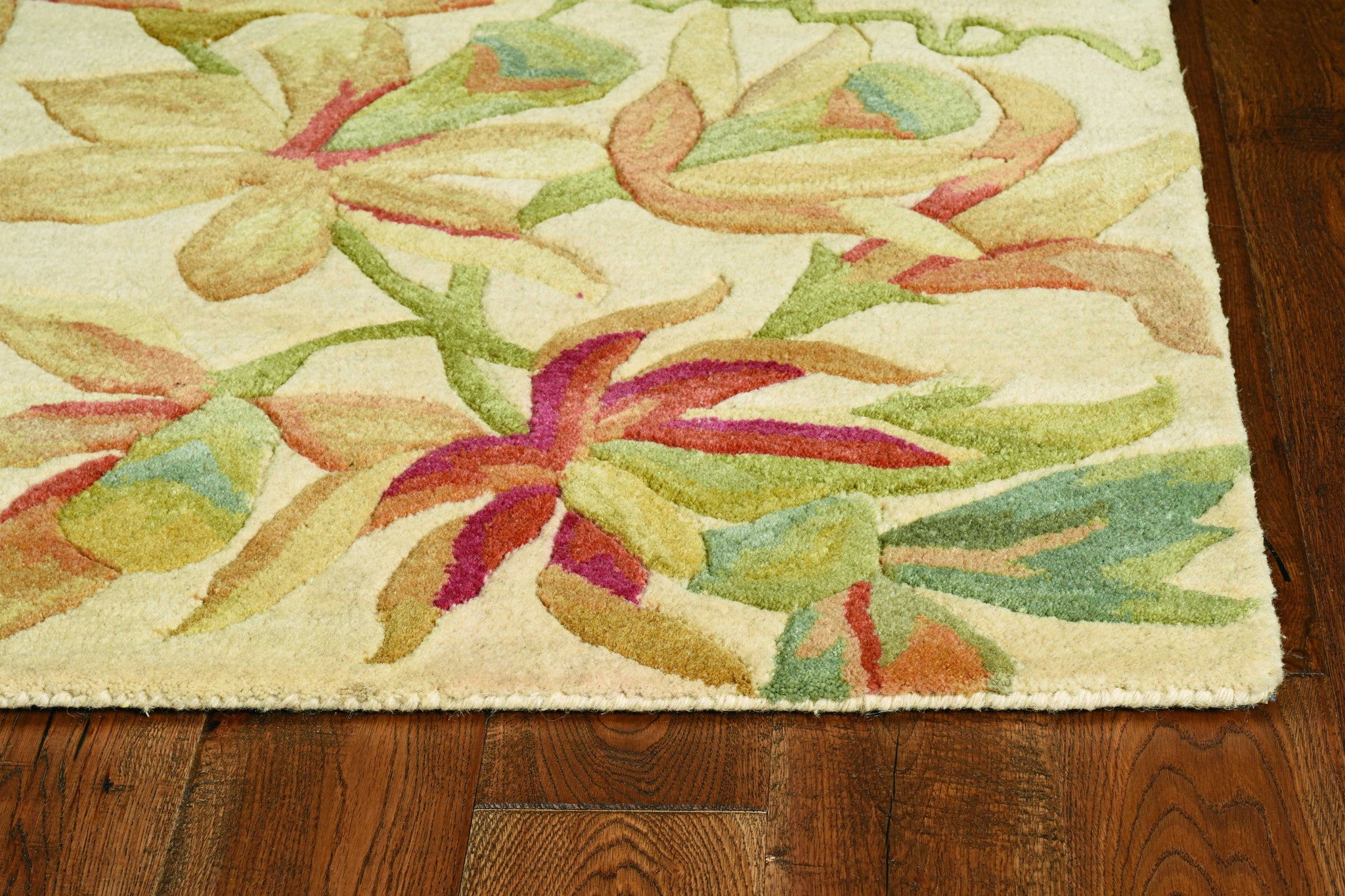 HomeRoots 102 X 138 Ivory Wool Rug