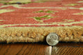 6 Sienna Orange Hand Tufted Traditional Round Indoor Area Rug