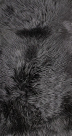 HomeRoots 2' X 3' Black New Zealand Natural Sheepskin Rug