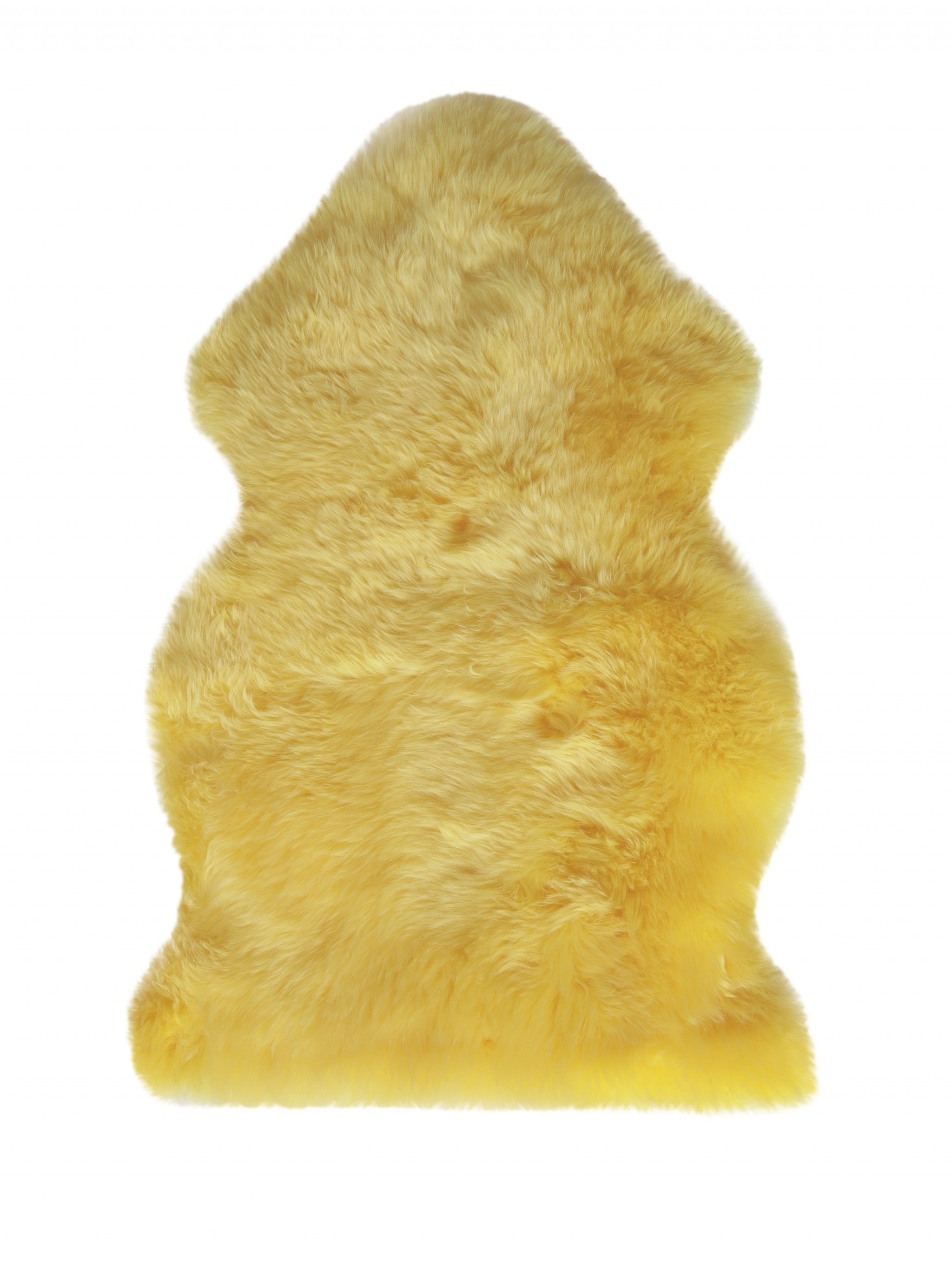 HomeRoots 2' X 3' Yellow New Zealand Natural Sheepskin Rug