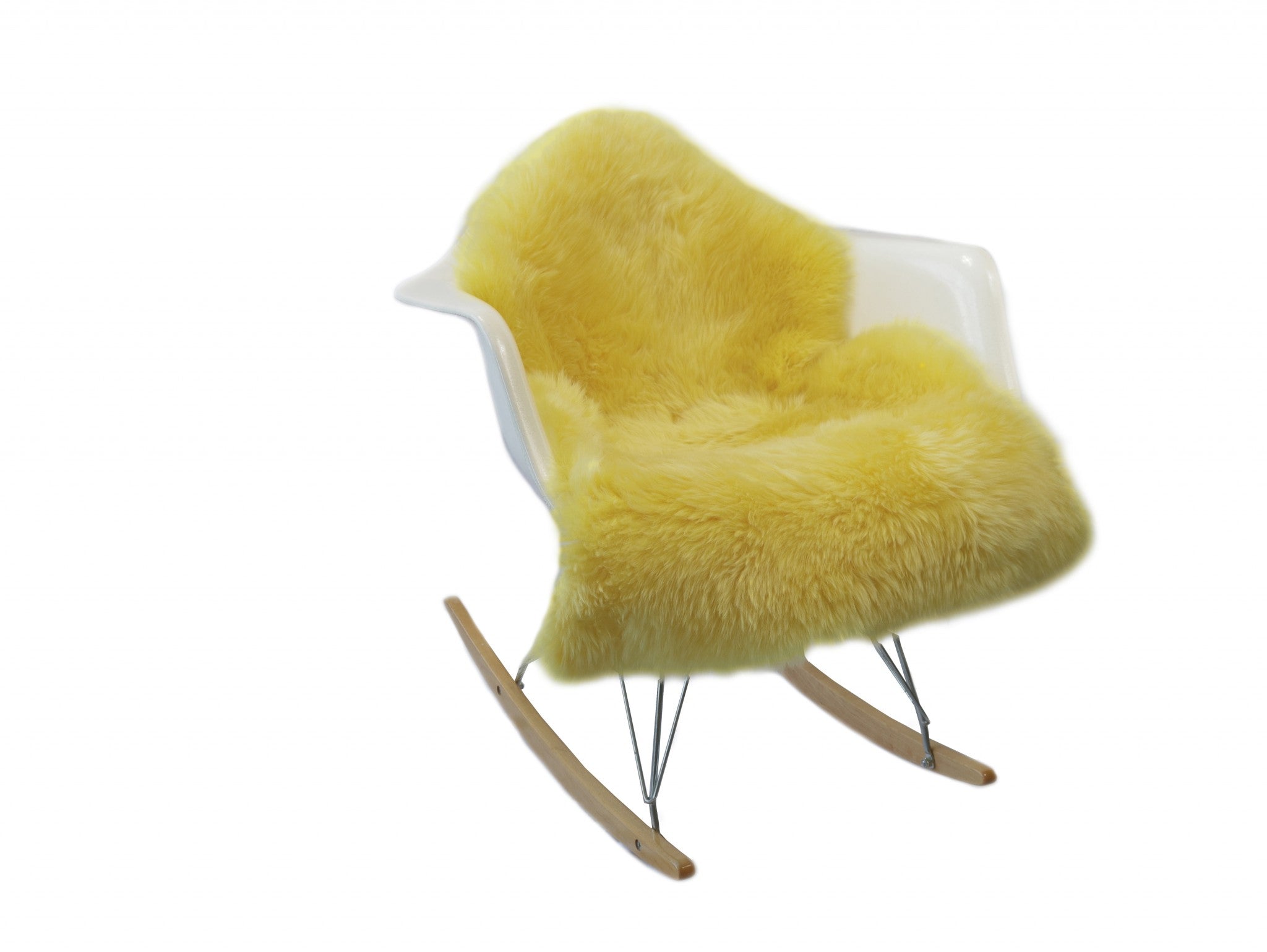 HomeRoots 2' X 3' Yellow New Zealand Natural Sheepskin Rug