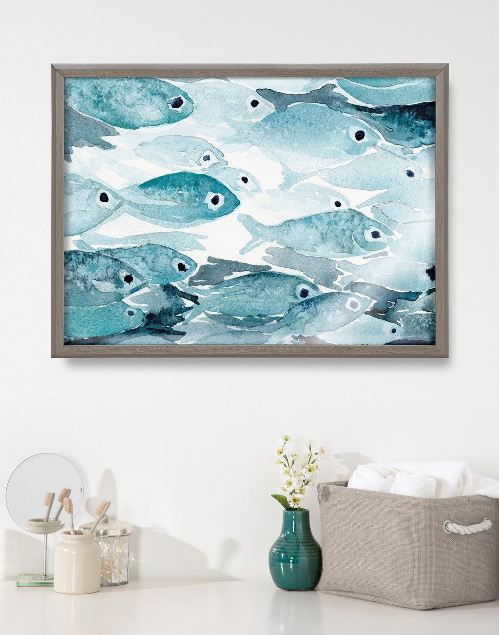 Blake Aholehole Framed Printed Glass by Janet Meinke-Lau