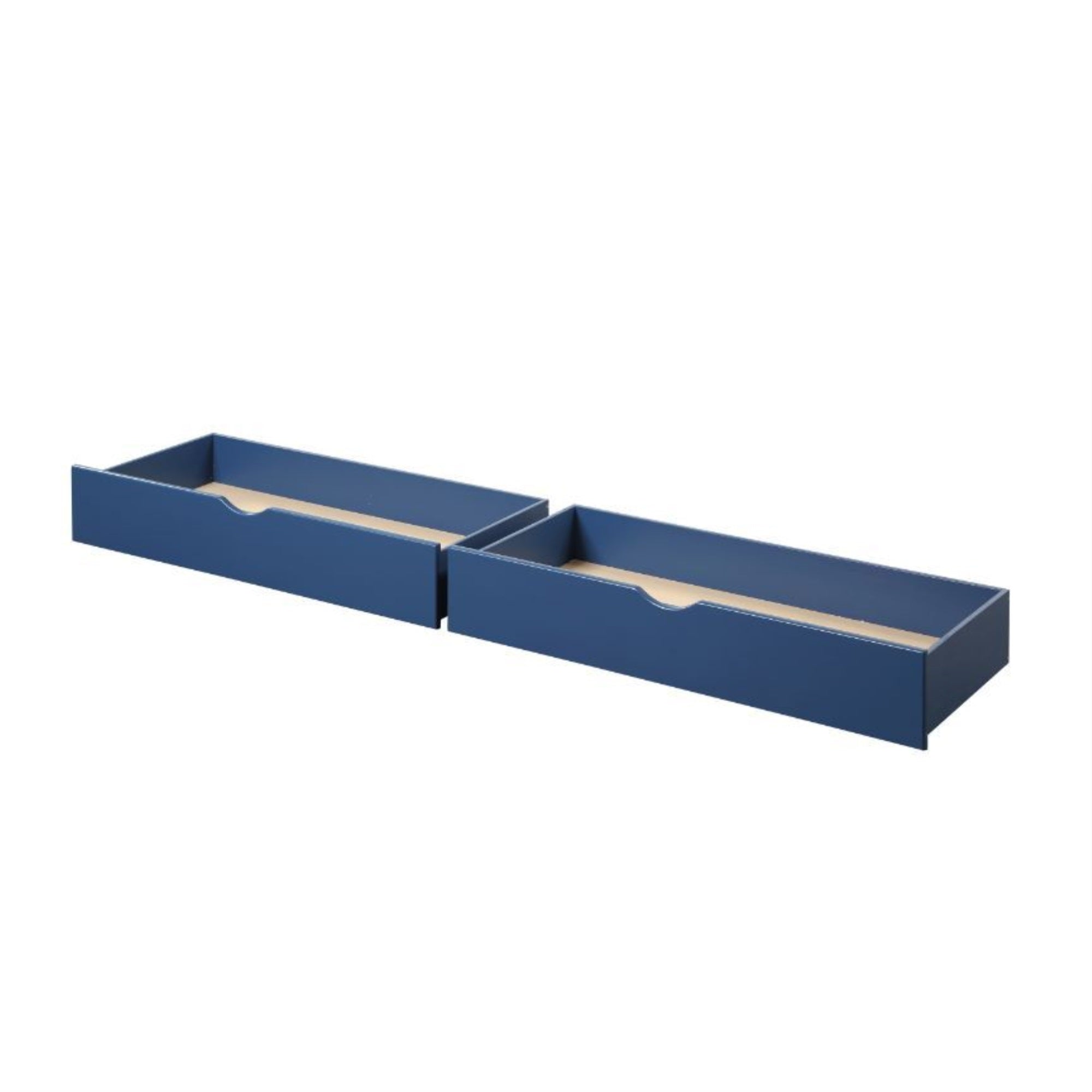 Acme Harley II Twin Over Full Wooden Bunk Bed with 2 Drawers in Navy Blue