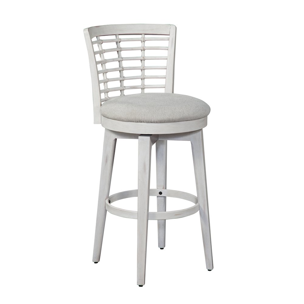 Beach Comber Bar Height Swivel Stool - Weathered White