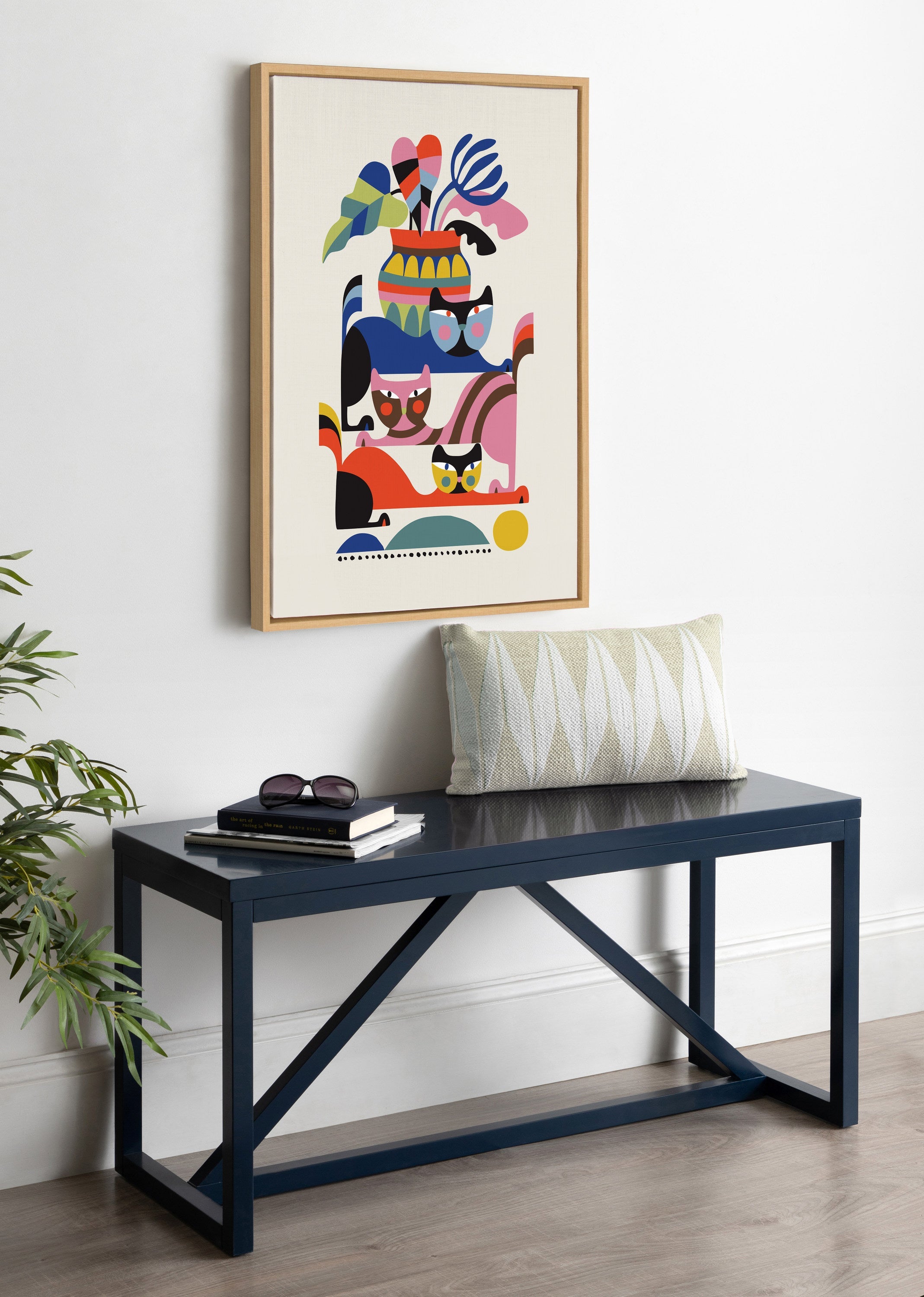 Sylvie 3 Cats Framed Canvas by Rachel Lee of My Dream Wall