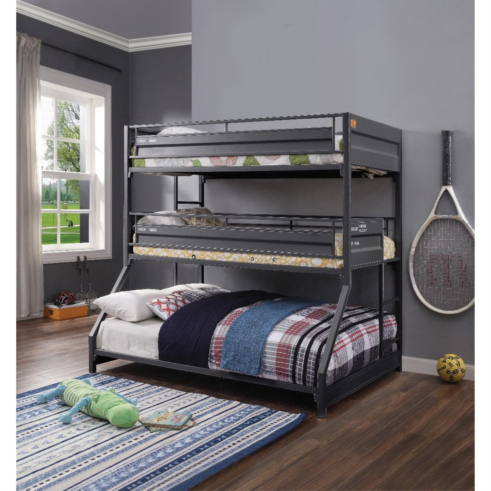 Acme Cargo Metal Triple Bunk Bed - Thumbnail 5