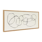 Sylvie Dancing Circles Framed Canvas by Teju Reval of SnazzyHues