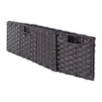 Winsome Wood Melanie 3-Pc Foldable Woven Fiber Basket Set, Chocolate