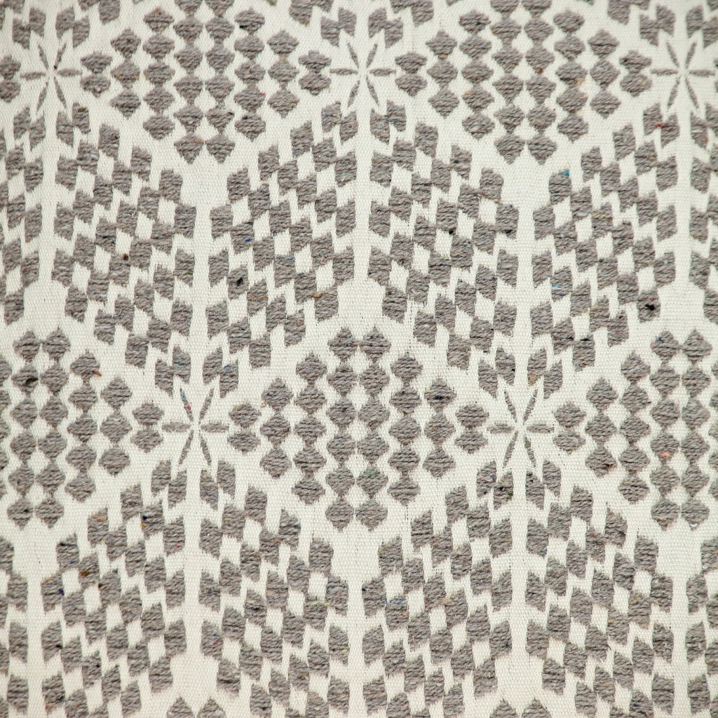 HomeRoots 100% Cotton Beige Geometric Throw Pillow