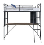 Acme Cordelia Metal Twin Loft Bed in Sandy Black and Dark Bronze