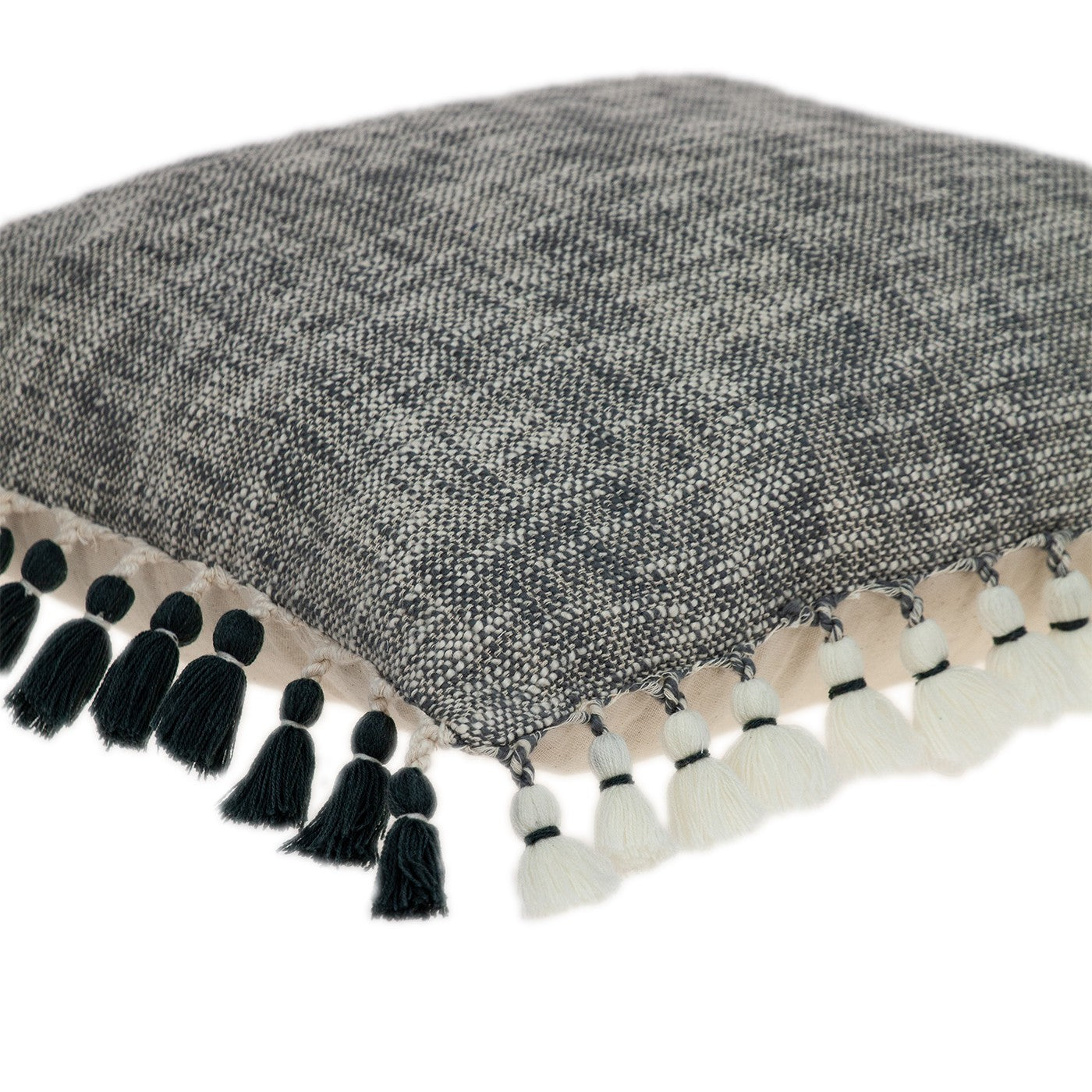 HomeRoots 100% Cotton Slate Grey Throw Pillow