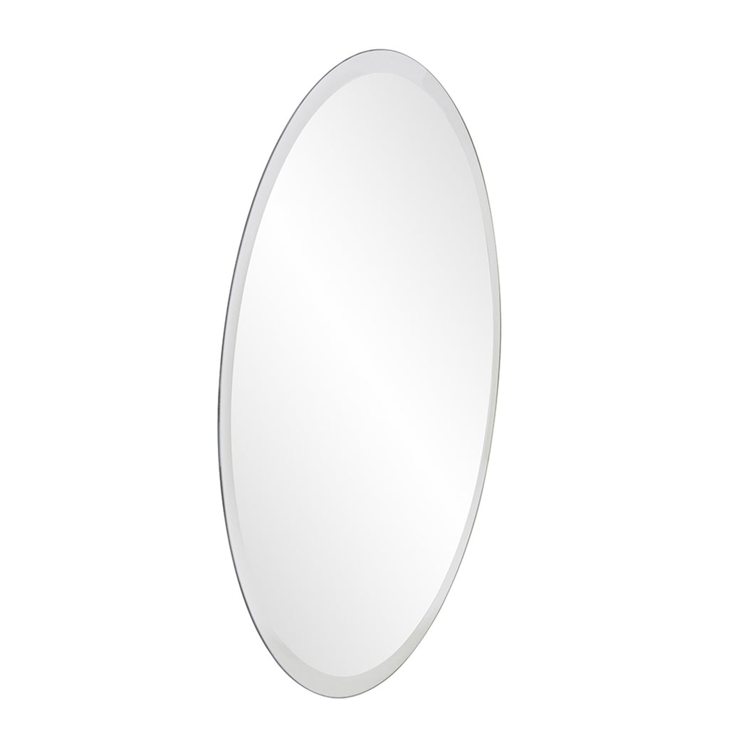 HomeRoots 28' X 28' Minimalist Round Mirror with Beveled Edge