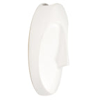HomeRoots Round Matte White Glaze Finish Ceramic Face Wall Sculpture