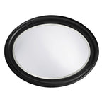 HomeRoots Oval Shaped Matte Black Finish Wood Frame Mirror