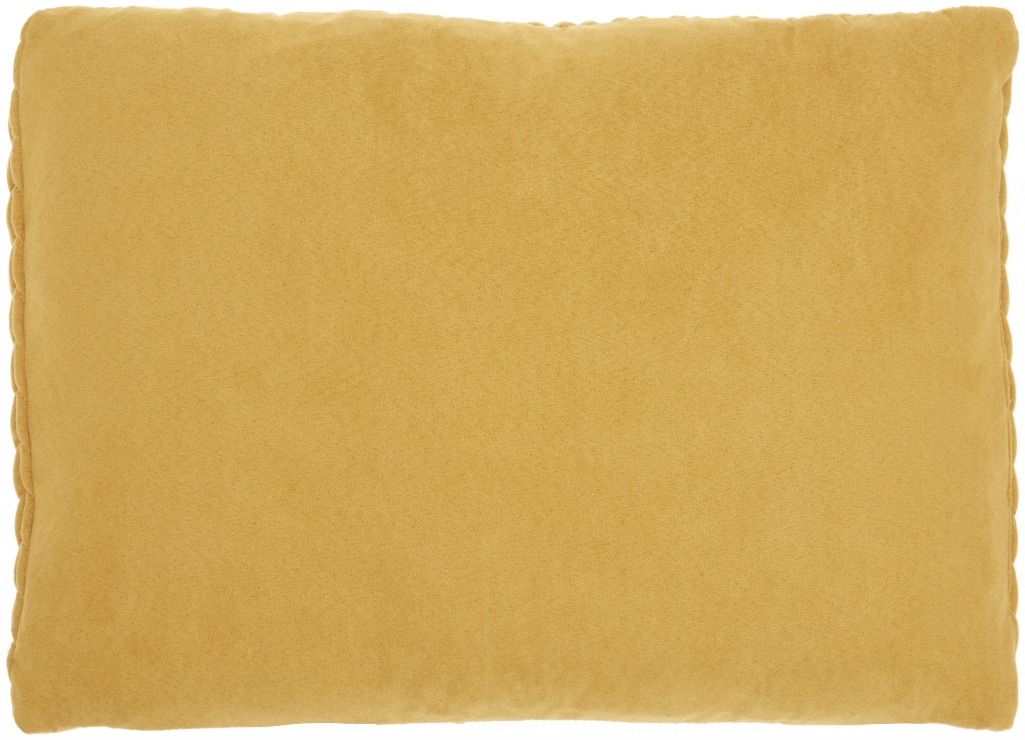 HomeRoots 100% Polyester Mustard Yellow Chunky Braid Lumbar Pillow