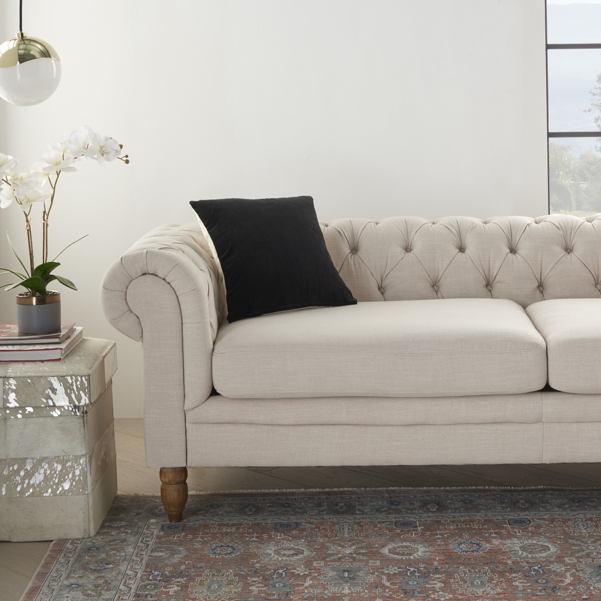 HomeRoots 100% Cotton Solid Black Casual Throw Pillow