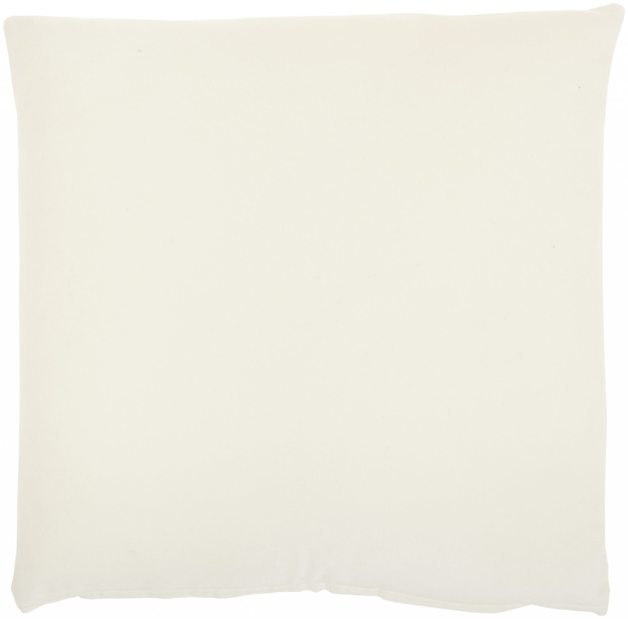 HomeRoots 100% Cotton Solid Ivory Casual Throw Pillow