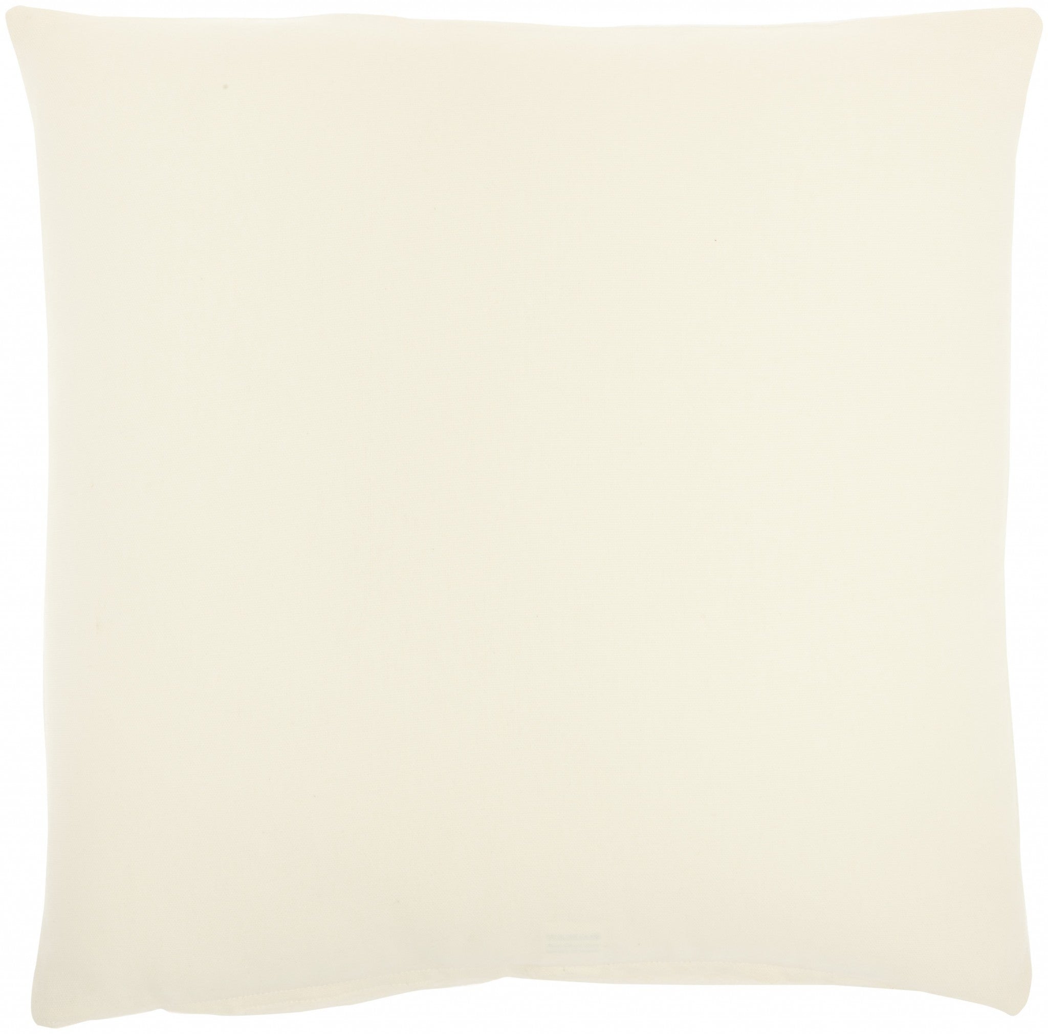 HomeRoots 100% Cotton Solid Ivory Casual Throw Pillow