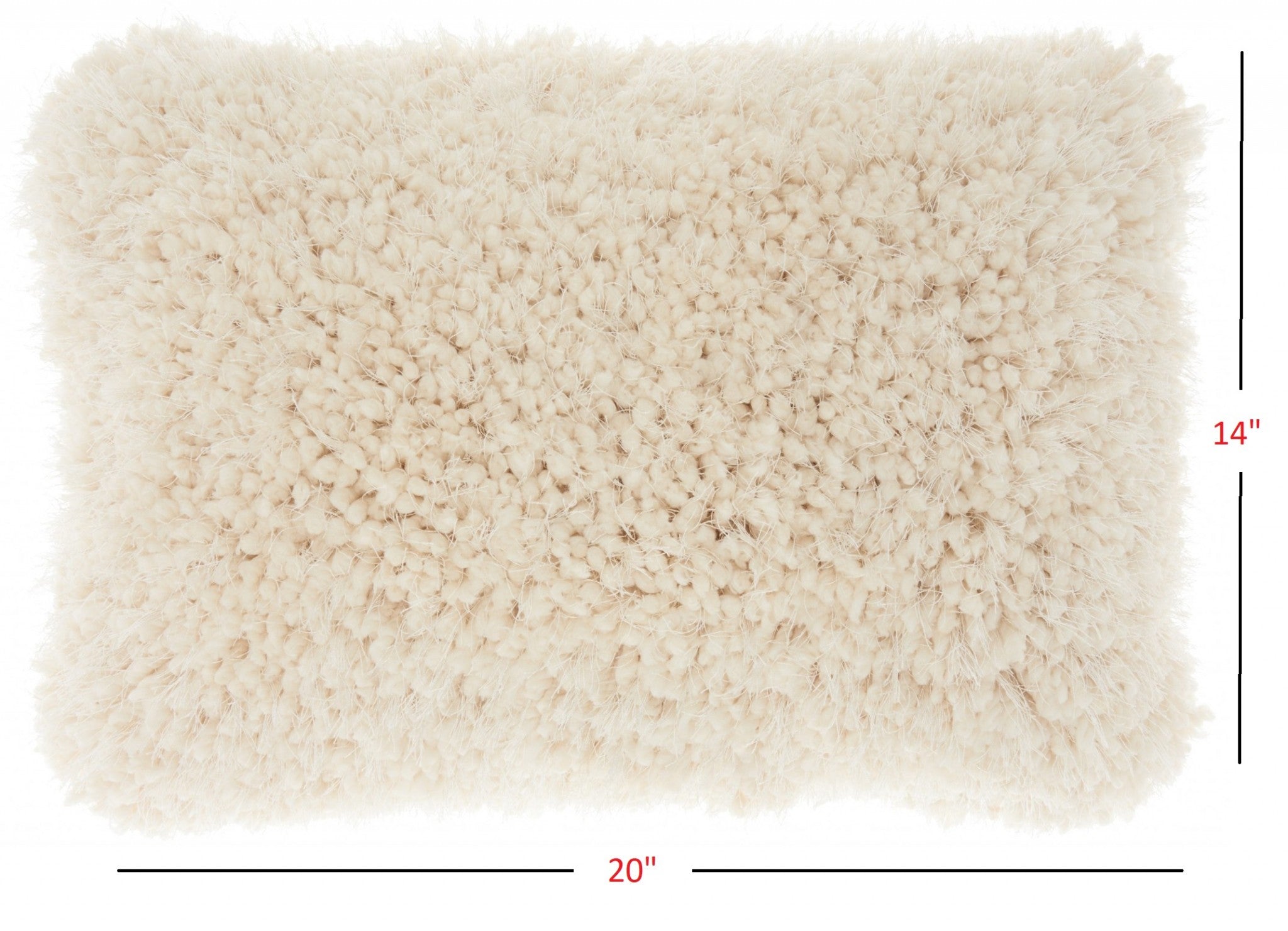 HomeRoots 100% Polyester Cream Kubby Plush Lumbar Throw Pillow