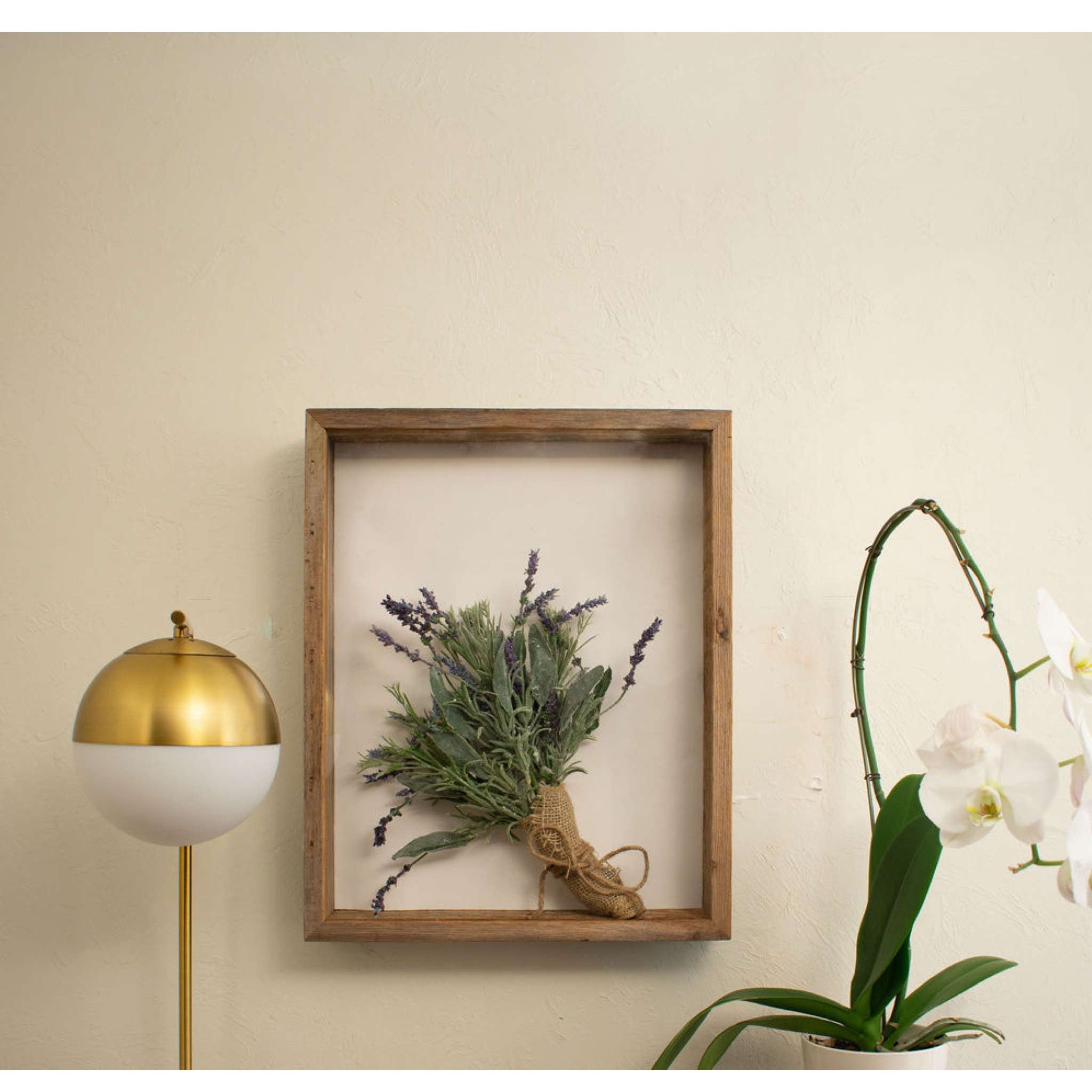 HomeRoots 10' X 10' Rustic Farmhouse Dark Gray Wood Shadow Box