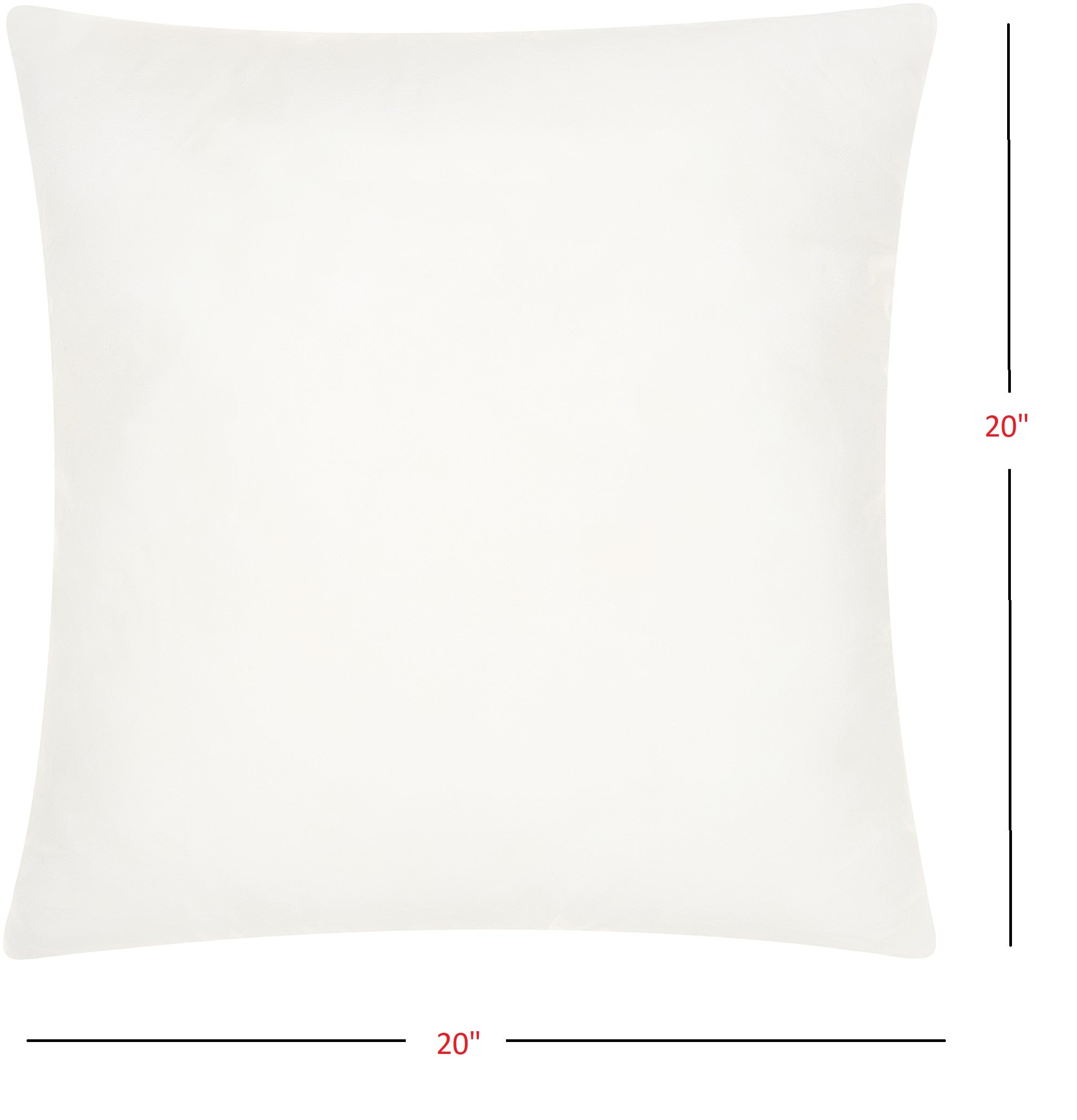 HomeRoots 100% Polyester 20' x 20' Choice White Square Pillow Insert