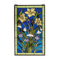 15 Inch W X 25 Inch H Spring Bouquet Stained Glass Window