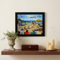 9 X 11 Dog Days Of Summer Black Framed Beach Wall Art