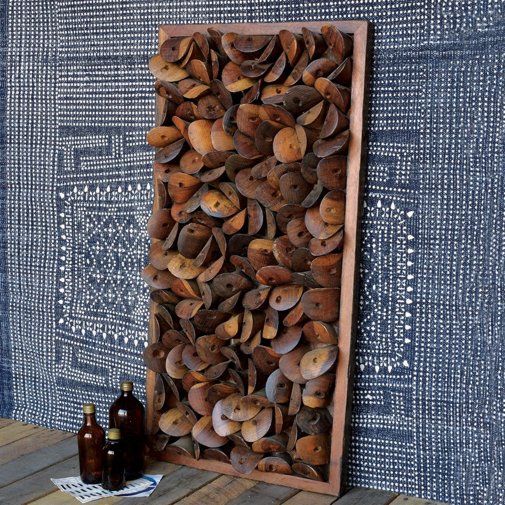 Homeroots Brown Shoe Parts Wooden Wall Art