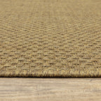 HomeRoots Polypropylene 8’ Round Solid Tan Indoor Outdoor Area Rug
