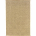 HomeRoots Polypropylene 7’x10’ Solid Sand Beige Indoor Outdoor Area Rug