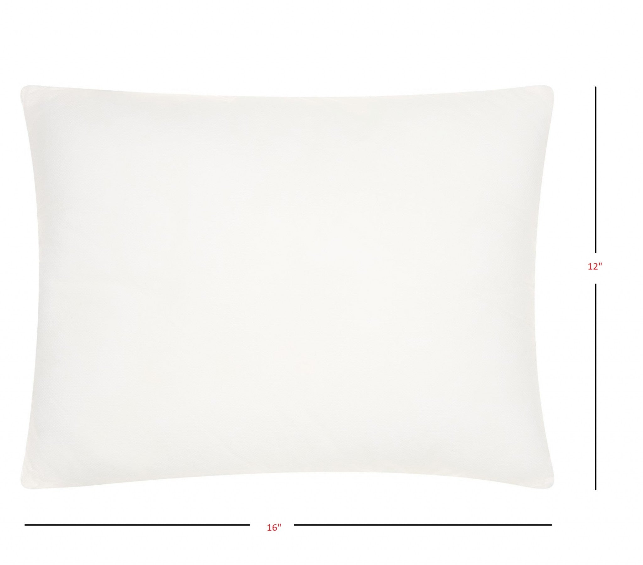 HomeRoots 100% Polyester 12' x 16' Choice White Lumbar Pillow Insert