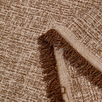 Linen-Look Textured Couch Throw Cover, Breathable Sofa Blanket & Furniture Protector