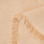 Linen-Look Textured Couch Throw Cover, Breathable Sofa Blanket & Furniture Protector