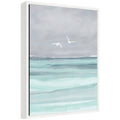 Sylvie Sea and Seagulls Framed Canvas by Nikita Jariwala