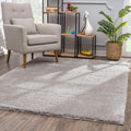 5 X 8 Ivory Modern Solid Shag Area Rug