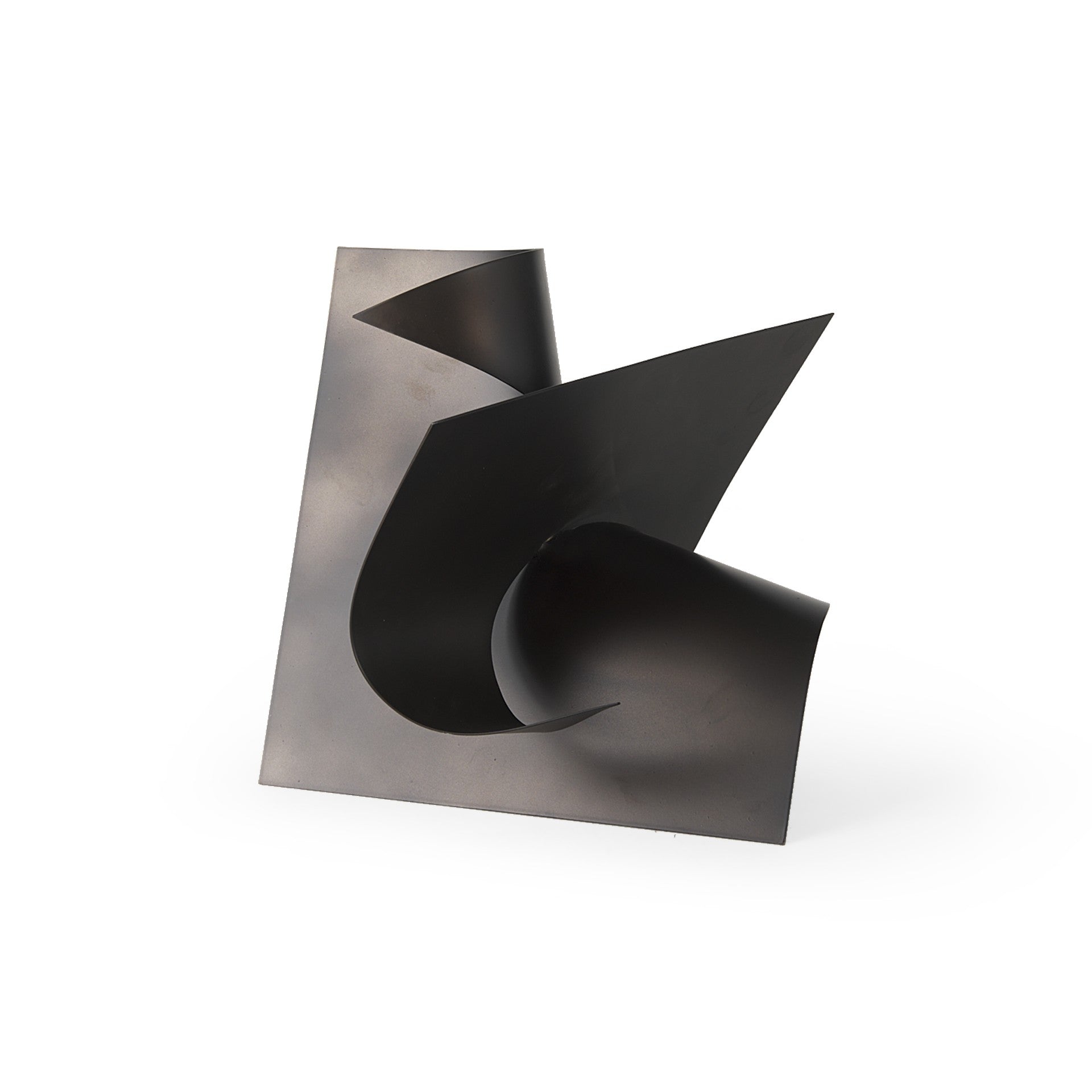 12 Contempo Antiqued Black Abstract Sculpture
