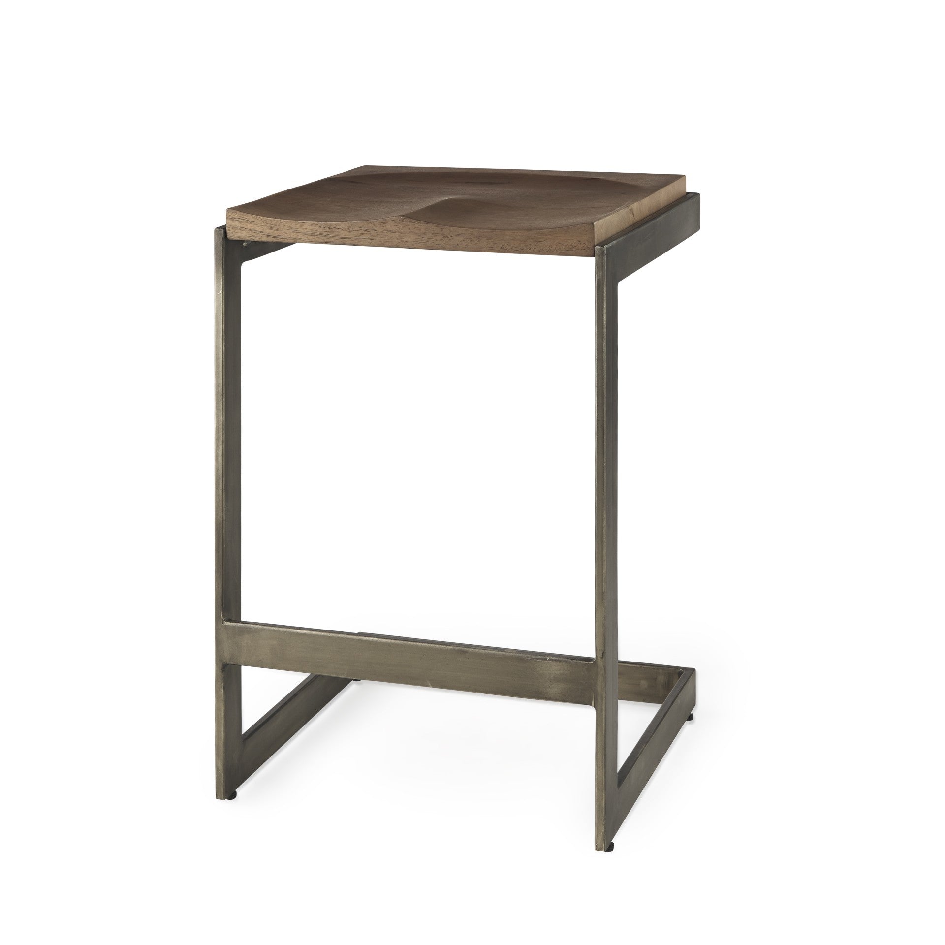 26 Warm Brown Cheeky Wood And Metal Counter Stool
