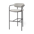 Light Gray Black Framed Bar Stool