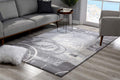5 X 8 Gray Abstract Splatter Area Rug