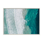 Sylvie Ocean Waves by the Bay Framed Canvas by The Creative Bunch Studio