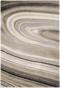 5 x 8 Cream and Tan Abstract Marble Area Rug