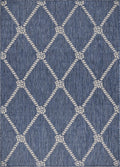 5 x 7 Navy Knot Indoor Outdoor Area Rug