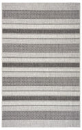 5 x 8 Monochrome Striped Indoor Outdoor Area Rug