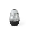 13 Black White and Gray Patterned Lines Ceramic Vase