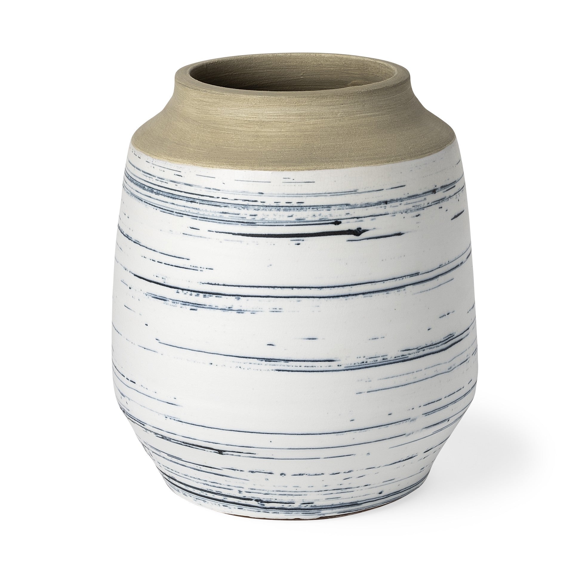 10 Blue White and Sand Coastal Ceramic Vase
