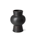 11 Matte Black Contempo Deco Ceramic Vase