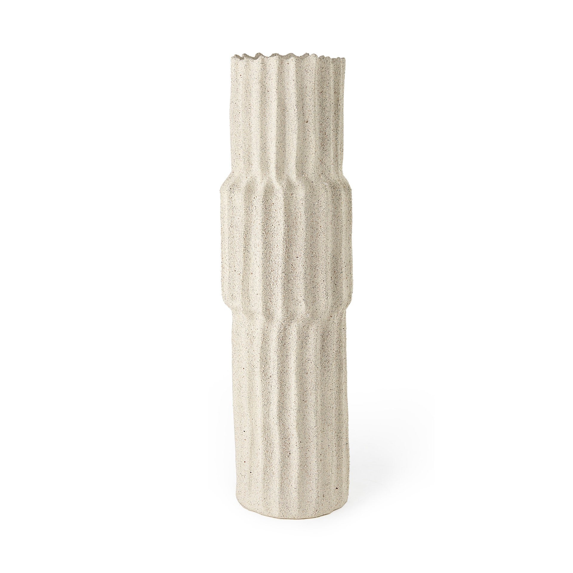 23 Jumbo Organic Textured Sand Vase