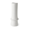 17 White Contempo Deco Ceramic Vase