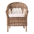 Set of Two Semi circle Back Wicker chairs with Seat cushion