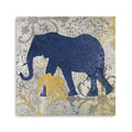 40 Exotic Blue and Gold Elephant Canvas Wall Art